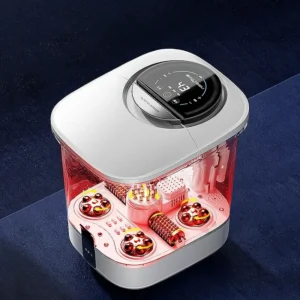 bañera eléctrica para pies con vibración, masaje, burbujas y agua para aliviar la presión y relajar, máquina de baño de pies