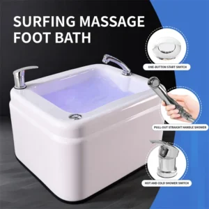 bañera de hidromasaje para desintoxicación de pies con masaje relajante y luces de colores