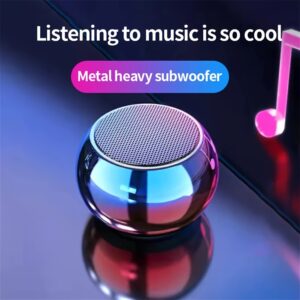 altavoz sin varillas portátil compatible con sonido de tv, pc, smartphones y tabletas mini subwoofer color metal de cañón con tipo, sistema de altavoces estéreo compacto para exteriores, fiestas (no incluye cargador)
